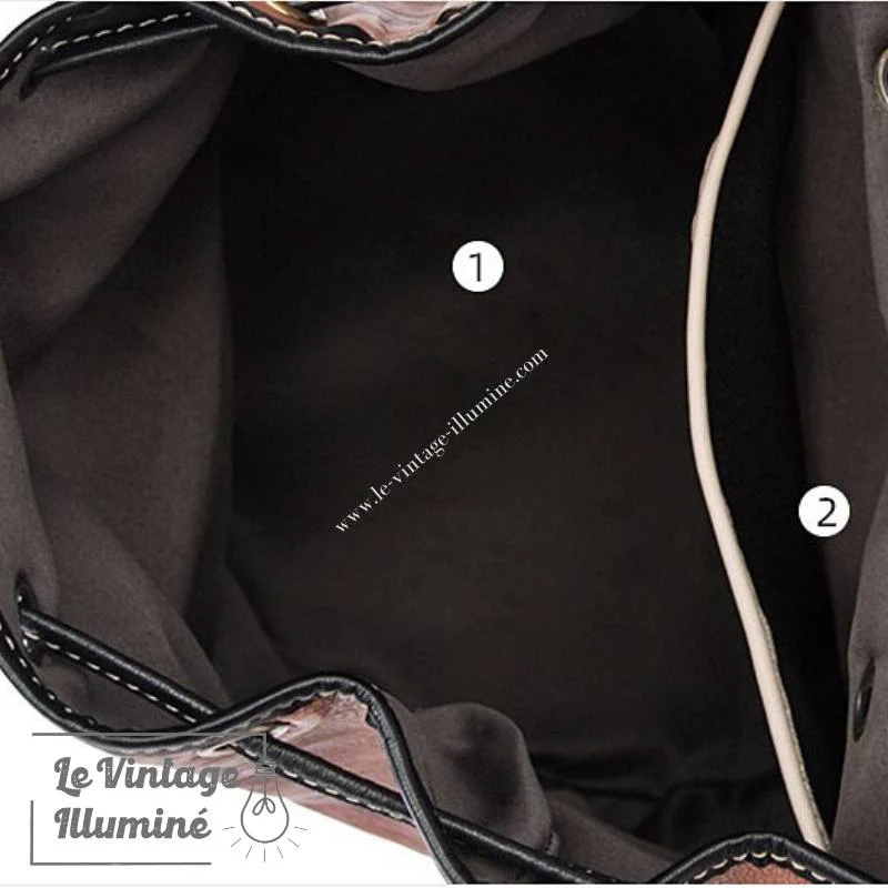 Sac à Dos Pour Femme Vintage En Cuir Véritable – Image 9