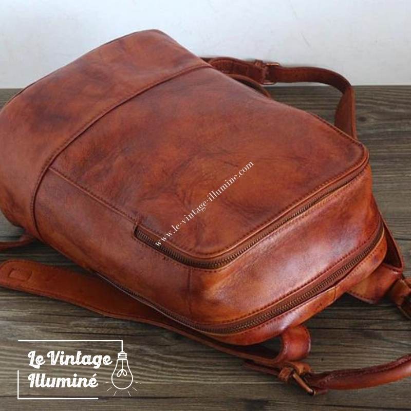 Sac à Dos en Cuir Véritable Pour Femme Et Homme – Image 3