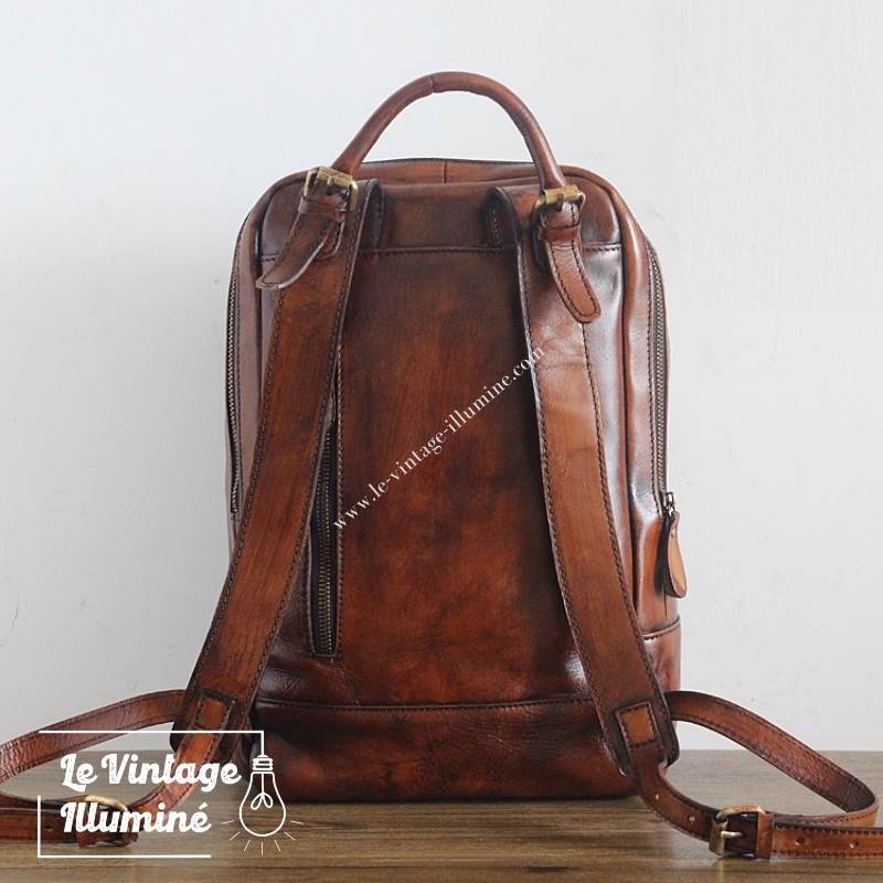 Sac à Dos en Cuir Véritable Pour Femme Et Homme – Image 6