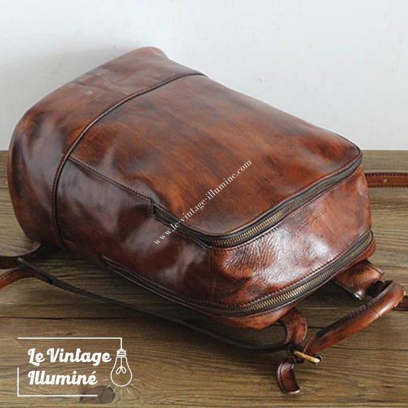Sac à Dos en Cuir Véritable Pour Femme Et Homme – Image 7