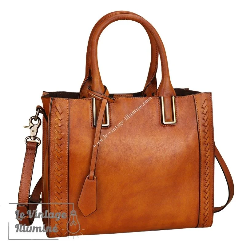 Sac à Main Vintage En Cuir de Vachette