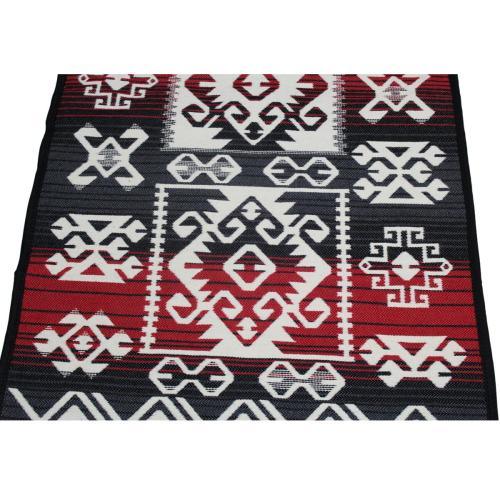 Tapis kilim turc rouge et noir antique – Image 2
