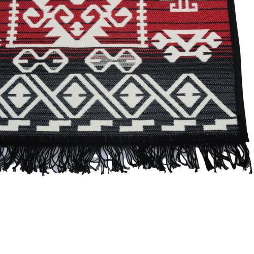 Tapis kilim turc rouge et noir antique – Image 4