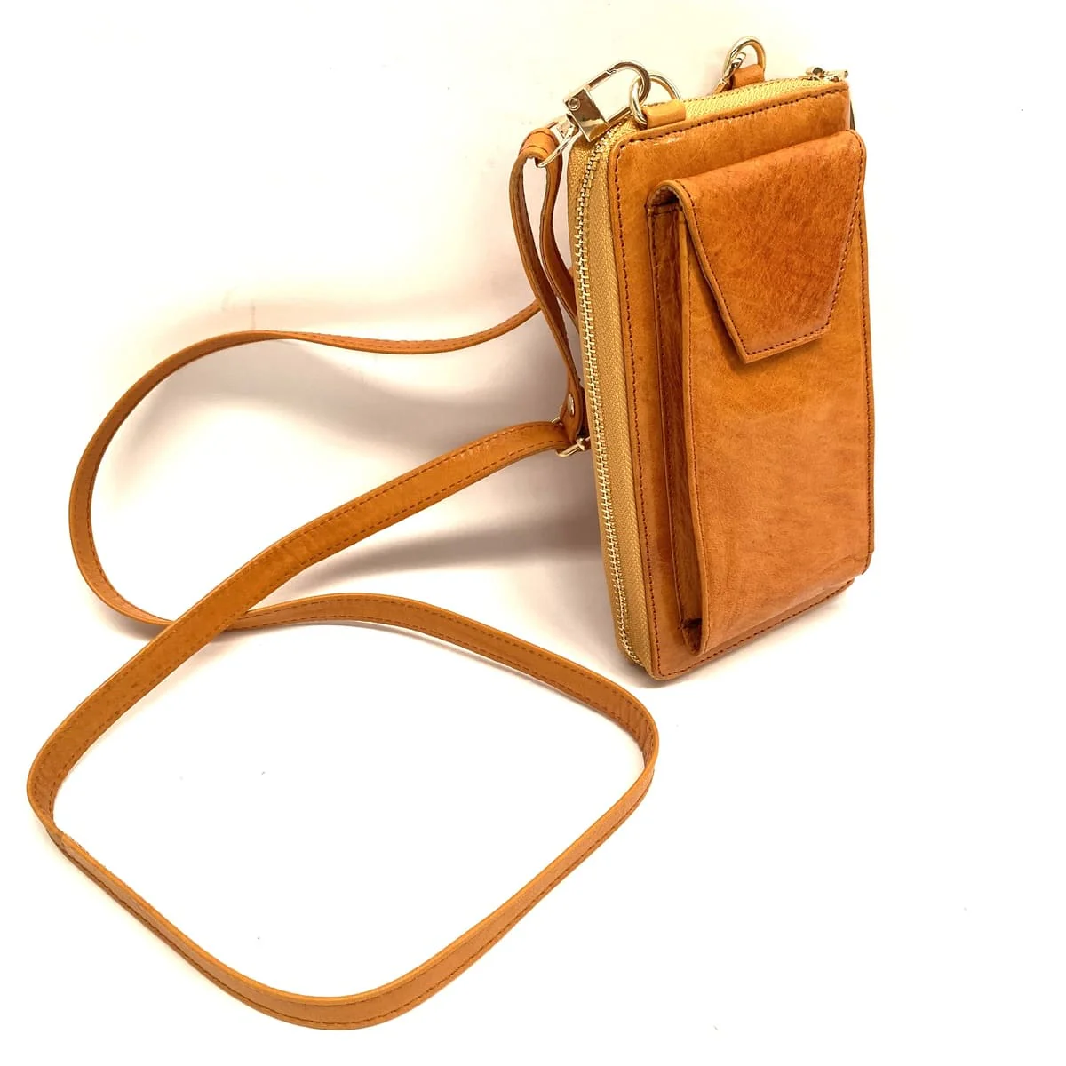 Portefeuille marocain en cuir de chèvre naturel + Etui Mobile – Image 2