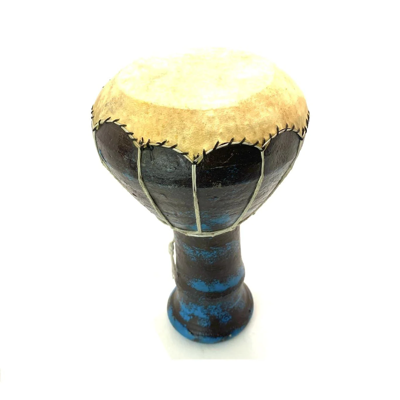 Darbouka marocaine en céramique et cuir 25cm – Image 2