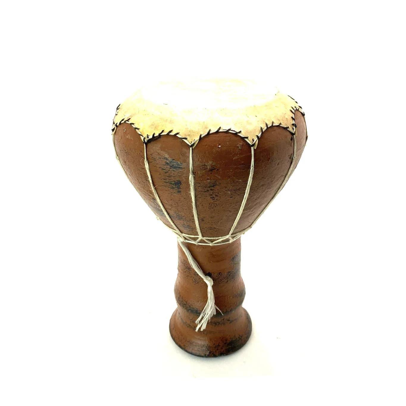 Darbouka marocaine en céramique et cuir 25cm – Image 4