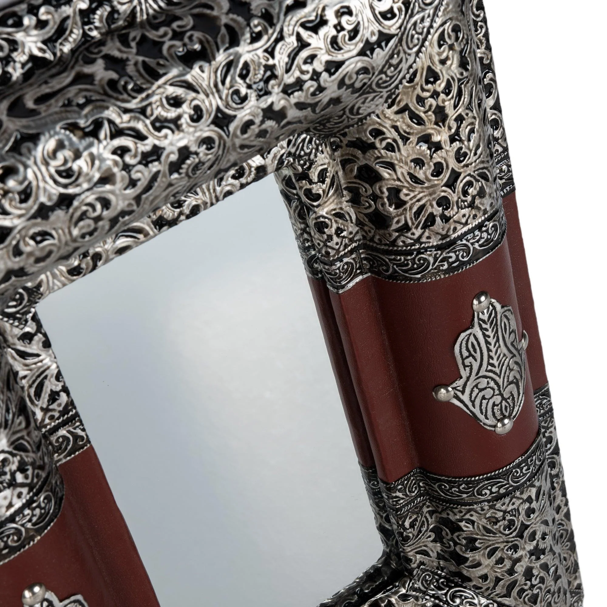 Miroir arabe en alpaga Main de Fatima – Image 2