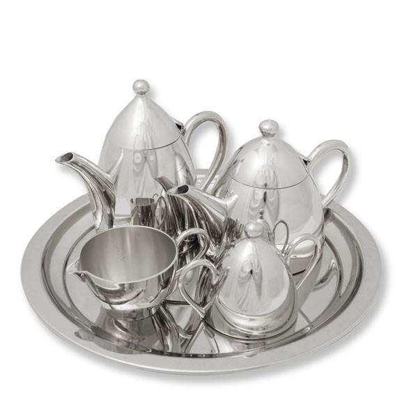 Service à café et thé arabe en bronze et acier