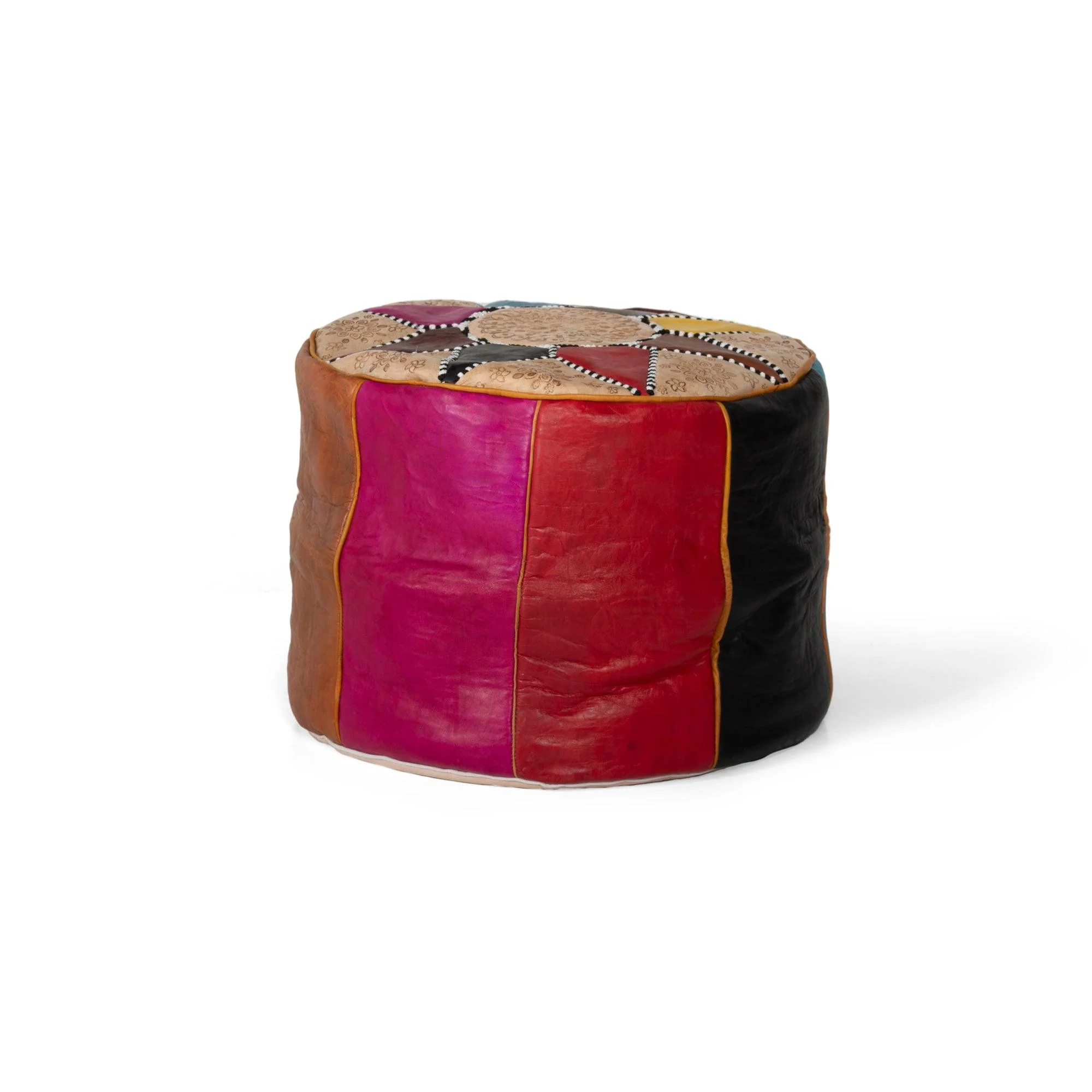 Pouf en cuir multicolore Arabian – Image 6