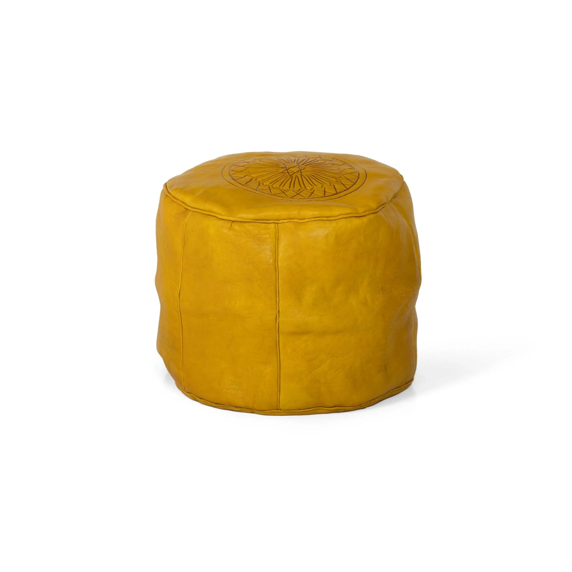 Tabouret haut pouf cuir arabe – Image 8