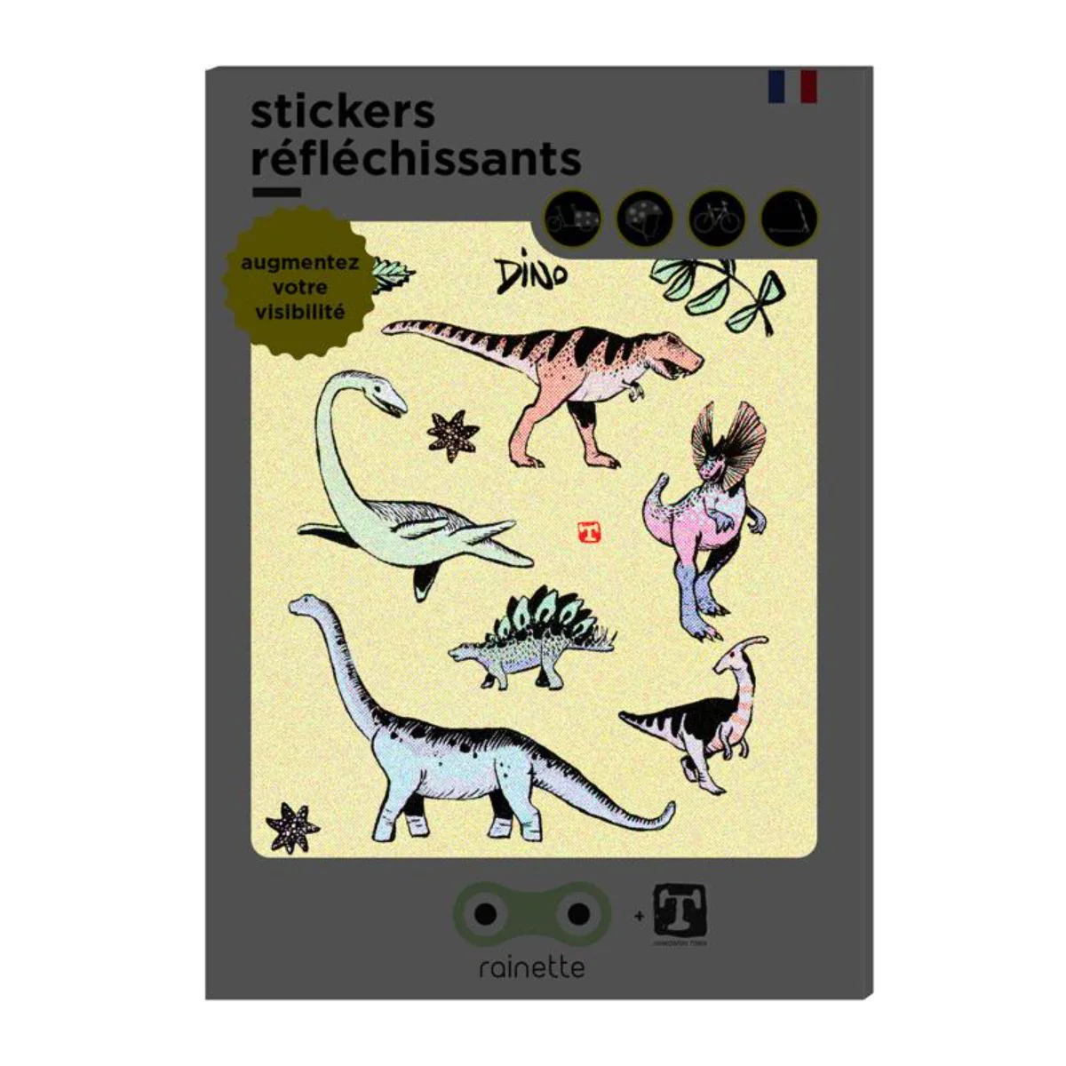 Stickers réfléchissants Dino - Rainette